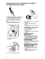 Preview for 14 page of Whirlpool Design 2000 LA6500XP Use & Care Manual