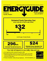 Предварительный просмотр 1 страницы Whirlpool DP1040XTX Series Energy Manual