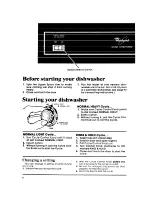 Preview for 8 page of Whirlpool DP3800XLW0 Use & Care Manual