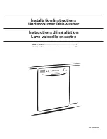 Предварительный просмотр 1 страницы Whirlpool DU018DWT - INSTALLATION 11-2007 Installation Instructions Manual