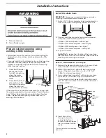 Предварительный просмотр 6 страницы Whirlpool DU018DWT - INSTALLATION 11-2007 Installation Instructions Manual