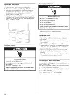 Предварительный просмотр 14 страницы Whirlpool DU018DWTB0 Installation Instructions Manual