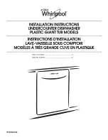 Предварительный просмотр 1 страницы Whirlpool DU1014XTXD Installation Instructions Manual