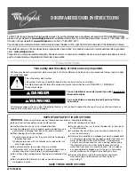 Preview for 1 page of Whirlpool  DU810SWPQ User Instructions