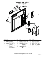 Предварительный просмотр 2 страницы Whirlpool DU850SWPU0 Parts List