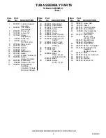 Предварительный просмотр 4 страницы Whirlpool DU850SWPU3 Parts List
