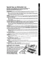 Preview for 11 page of Whirlpool DU87OOXT Series Use & Care Manual