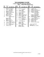 Предварительный просмотр 4 страницы Whirlpool DU900PCDB6 Parts List