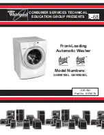 Whirlpool duet GHW9100L Service Manual предпросмотр