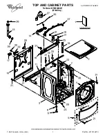 Предварительный просмотр 1 страницы Whirlpool duet sport WFW8300SW1 Cabinet Parts