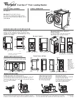 Whirlpool Duet Sport WFW8400T Dimension Manual предпросмотр