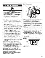 Предварительный просмотр 29 страницы Whirlpool Duet Steam WGD9600T Use & Care Manual