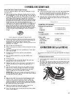 Preview for 41 page of Whirlpool Duet W10254043C Use And Care Manual