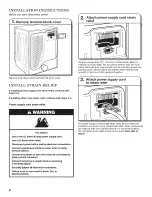 Предварительный просмотр 6 страницы Whirlpool Duet WED9150WW0 Installation Instructions Manual