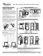 Whirlpool Duet WED9450W Dimensions And Installation Information предпросмотр