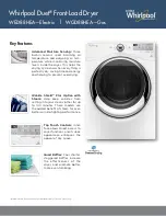 Предварительный просмотр 3 страницы Whirlpool Duet wfw88HEA Brochure & Specs