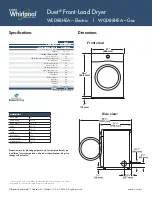 Предварительный просмотр 4 страницы Whirlpool Duet wfw88HEA Brochure & Specs