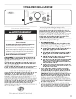 Preview for 33 page of Whirlpool Duet WFW9050X Use And Care Manual