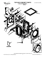 Предварительный просмотр 1 страницы Whirlpool Duet WFW9200SQA12 Cabinet Parts