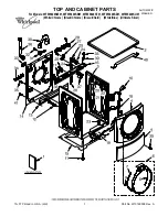 Предварительный просмотр 1 страницы Whirlpool Duet WFW9400SU01 Cabinet Parts