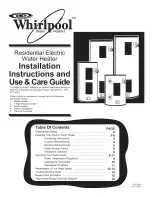 Предварительный просмотр 1 страницы Whirlpool E1130H025S Installation And Use Manual