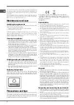 Предварительный просмотр 8 страницы Whirlpool E2BGH 19 F Series Operating Instructions Manual