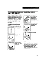 Preview for 13 page of Whirlpool Easy Clean 100 Series Use And Care Manual