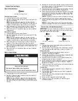 Предварительный просмотр 6 страницы Whirlpool EB2SHKXV User Instructions