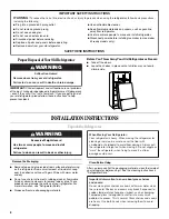 Предварительный просмотр 2 страницы Whirlpool EB2SHKXVD User Instructions