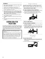 Preview for 16 page of Whirlpool ED0GTKXMQ00 Use & Care Manual