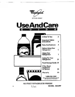 Whirlpool ED22PF Use And Care Manual preview