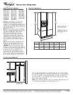 Preview for 1 page of Whirlpool ED2CHQXT Dimensions