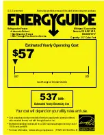 Whirlpool ED2DHEXWB - Side-By-Side Refrigerator Energy Manual preview