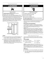 Preview for 3 page of Whirlpool ED5FHAXVS - 25' Dispenser Refrigerator User Instructions