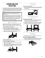 Предварительный просмотр 13 страницы Whirlpool ED5GTFXKQ00 Use & Care Manual