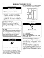 Preview for 3 page of Whirlpool ED5LTAXVB01 Use & Care Manual