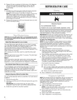 Preview for 8 page of Whirlpool ED5NHAXNL03 Use & Care Manual