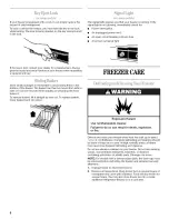 Preview for 6 page of Whirlpool EH101FXMQ01 Use & Care Manual