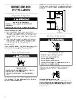 Предварительный просмотр 4 страницы Whirlpool EL1WSRXLQ0 Use & Care Manual