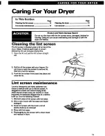 Preview for 13 page of Whirlpool EL4030V Use And Care Manual