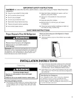 Preview for 3 page of Whirlpool EL7JWKLMQ02 Use & Care Manual