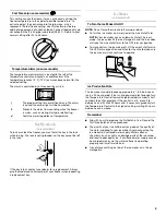 Предварительный просмотр 9 страницы Whirlpool EL87TRRRQ - on 35.3 Cu. Ft. SideKicks Use And Care Manual