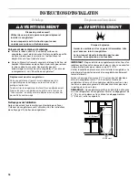 Предварительный просмотр 18 страницы Whirlpool EL87TRRRQ - on 35.3 Cu. Ft. SideKicks Use And Care Manual