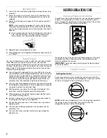 Предварительный просмотр 8 страницы Whirlpool  EL88TRRWS Refrigerator Use & Care Manual