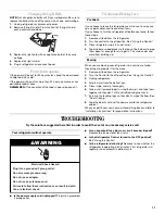 Предварительный просмотр 11 страницы Whirlpool  EL88TRRWS Refrigerator Use & Care Manual