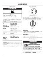 Preview for 8 page of Whirlpool ELECTRIC RANGE Use & Care Manual