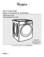 Предварительный просмотр 1 страницы Whirlpool ELECTRONIC DRYER Use & Care Manual