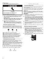 Предварительный просмотр 8 страницы Whirlpool ES5DVAXW User Instructions