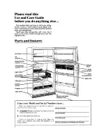 Предварительный просмотр 2 страницы Whirlpool Estate ET20EK Use & Care Manual