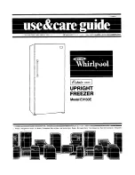 Whirlpool Estate EV130E Use And Care Manual preview